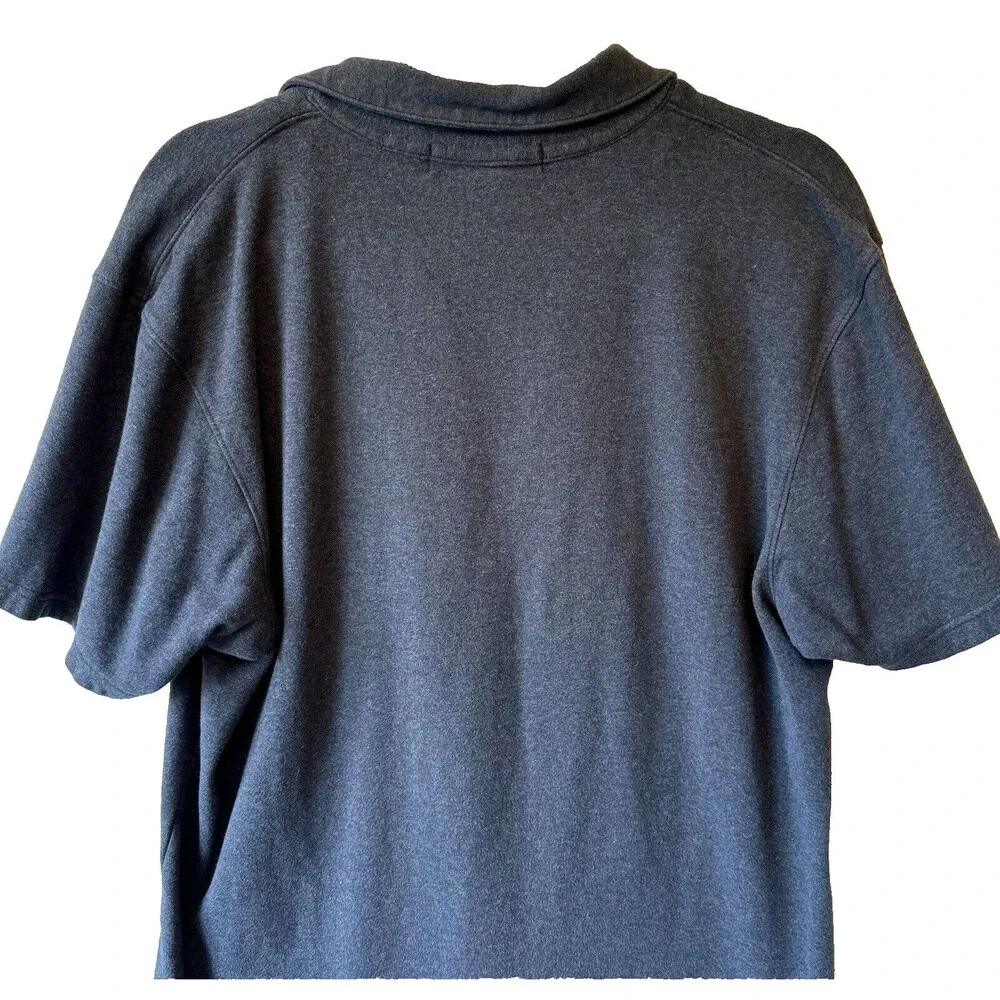 Banana Republic‎ Polo Shirt Men's Adult Large Black Rugby Luxe Touch Performance